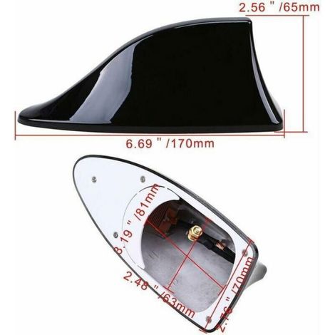 Antenne requin universelle pour voiture – Signal AM/FM – Base étanche en plastique ABS – Design moderne pour toits plats (1/3)