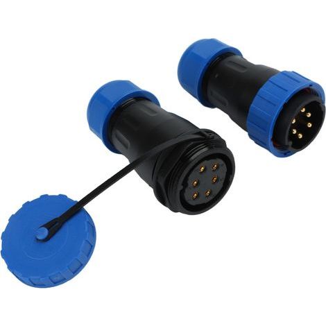 Wasserdichter, lötfreier Steckverbinder (weiblich/männlich) für 380 V, 45 A, geeignet für Stromversorgungen in der Luftfahrt, 6-polig, Kontaktabmessungen: 2,8 x 6 mm (1/5)