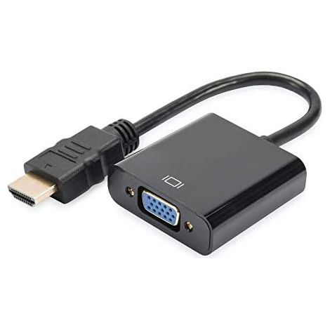 Adaptador de vídeo/audio Digitus  HD D-Sub de 15 pines (HD-15)  Miniconector de 3,5 mm  Hembra  HDMI tipo A de 19 pines  Macho  Negro (1/5)