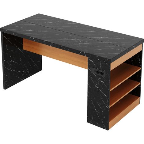 GagaÎlot de cuisine noir 155 x 80 cm avec LED et prises USB (1/5)