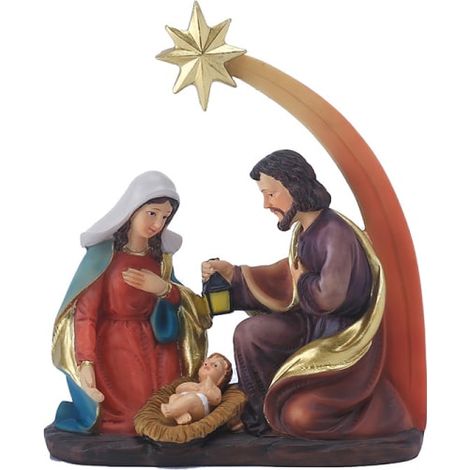 Heliga familjens julkrubbefigurer, Kristus Jesus staty Maria (1/5)