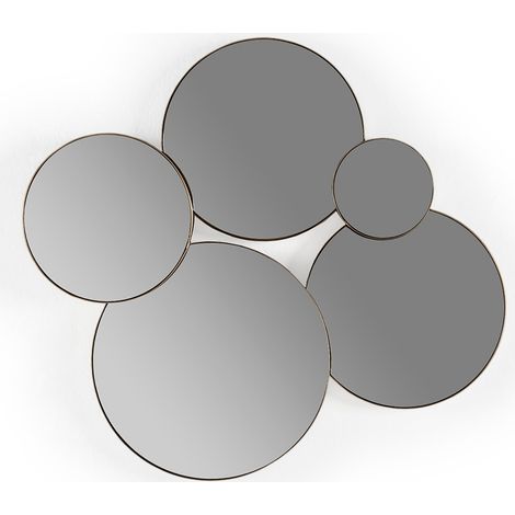 Set de 5 miroirs muraux ronds en métal doré RIZO - L 67 x H 62cm (1/2)
