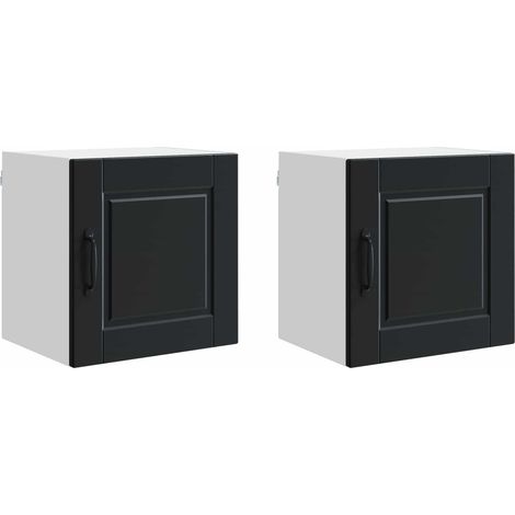 Maison Exclusive - Armadietto a muro PORTO 2 pcs Nero 40 x 31 x 40 cm