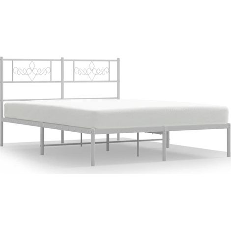 Maison Exclusive - Estructura cama sin colchón con cabecero metal