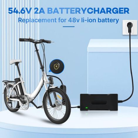 Chargeur de trottinette Electrique 54.6V 2A, Compatible avec la Batterie Li-ION 48V des vélos/trottinettes/hoverboards électriques (1/5)