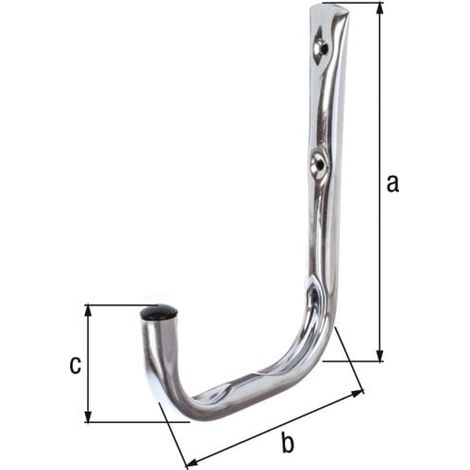 GAH Alberts gancio singolo 150 mm acciaio zincato 215 mm 18 mm - 802042 (1/3)
