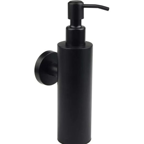 Wand-Seifenspender aus Edelstahl 304, 200 ml, mattschwarz, Wand-Seifenspender, Badezimmer, manuelle Shampoo-Duschgel-Flasche