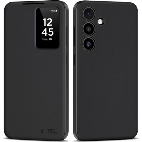 Étui portefeuille intelligent Tech-Protect pour Samsung Galaxy S25+ - Noir mat