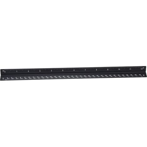 Règle triangulaire en alliage d'aluminium, graduations gravées claires, marquage durable, outil de mesure résistant à l'usure pour dessin, petite règle d'échelle (1/5)