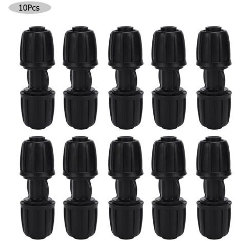 Conector recto para agua, accesorio para riego por goteo de jardín para tubería de PE de 16 mm, 10 unidades (1/5)