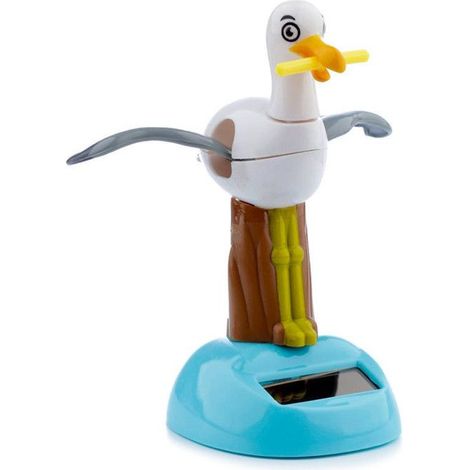 Figurine Solaire - Mouette - Décorative - Panneau Solaire - 10.5 cm - Design Contemporain (1/5)