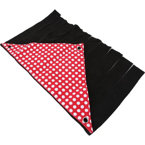 Hamac suspendu d'angle avec pompons pour oiseaux, perroquets et hamsters (à pois et noir) (1/5)