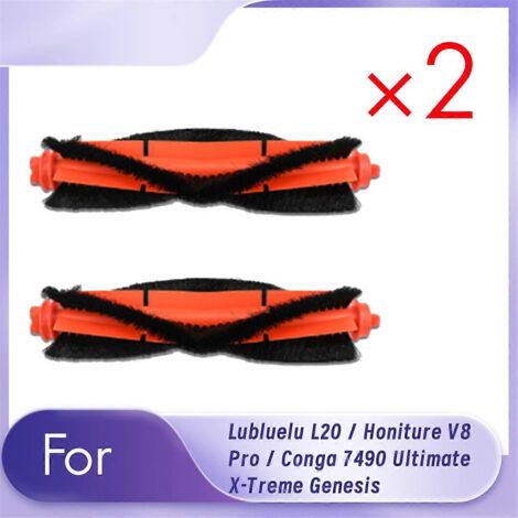 Lot de 2 brosses à rouleau pour balai Lubluelu L20 / Honiture V8 Pro / Conga 7490 Ultimate X-Treme Genesis