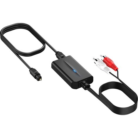 192 kHz DAC Convertisseur Audio Numérique vers Analogique, Optique SPDIF Coaxial Toslink vers RCA Adaptateur Stéréo L/R RCA Jack 3,5mm, pour TV Blu-Ray Xbox (1/5)