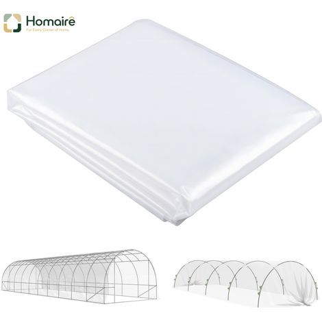 HOMAIRE Folie transparent pour serre 6x10 m, imperméable, résistante aux UV et aux déchirures (1/5)