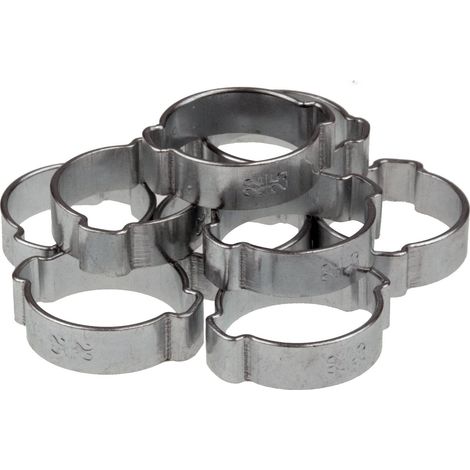 Zweiohrschellen 22 bis 25 mm verzinkt 10 Stück 2 Ohr Schlauchschellen