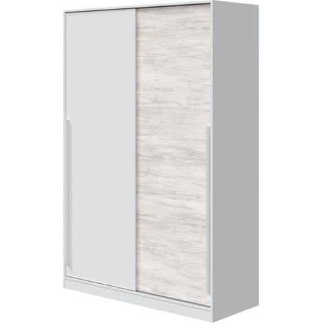 Guardaroba 2 Ante - Armadio Camera da Letto Bianco Anticato 50x200h cm (1/5)