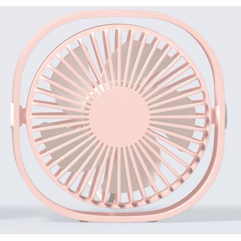 Petit ventilateur USB portable silencieux alimenté par USB uniquement (sans batterie), refroidissement, 3 vitesses, réglable, pivotant à 360°, pour la maison, le bureau-DELKEVIC (1/4)