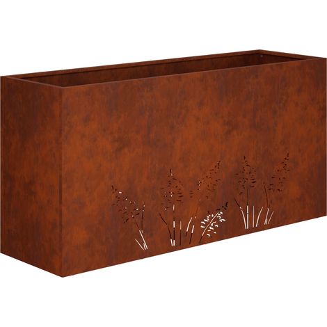 Macetero de Jardín Oxidado 100 x 20 x 49 cm Acero oxidado vidaXL (1/5)