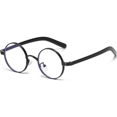 Runde Blaulichtfilterbrille – 1 Paar – Metall – Augenschutzfilter – Gaming, Lesen, Bildschirmzeit – 46-mm-Gläser (1/5)