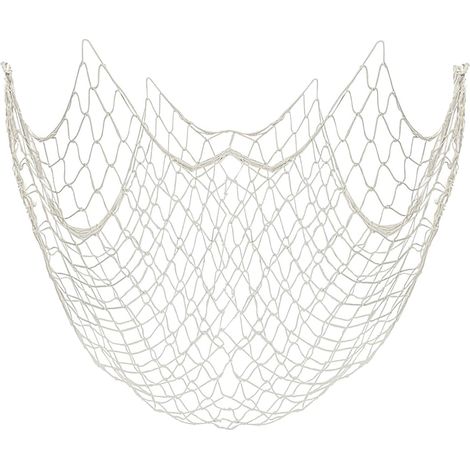 Filet de Peche Décoratif,Decoration Pirate,Filet de Pêche,12M(Blanc Cassé) (1/5)