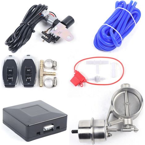 Soupape d'échappement 63 mm/2,5 pouces Système de commande électrique de la soupape d'échappement Ensemble de soupapes de régulation d'échappement Matériau en acier inoxydable (1/5)
