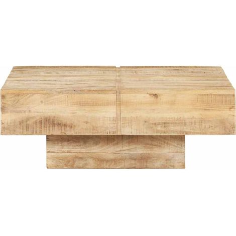 Maison Exclusive - Table basse 80x80x28 cm Bois de manguier massif (1/5)