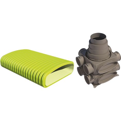 Buderus Logaplus Luftverteilpaket FK140 140x50mm Flachkanalsystem bis 140m2 - 7739619936