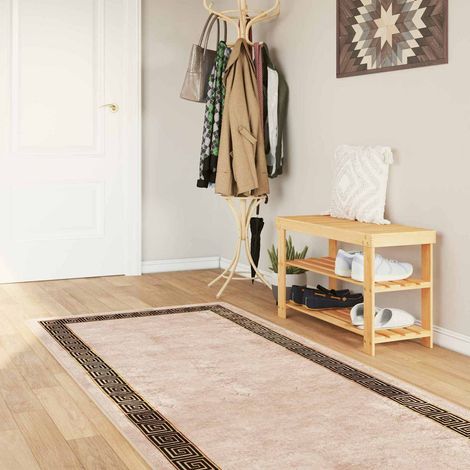 Pasillo de alfombra MARSA Negro 100 x 250 cm Poliéster y PVC