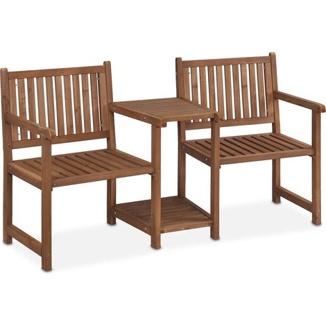 Panchina da giardino decorativa e comoda per 2 persone 150 x 50 x 80 cm in legno di abete marrone 130011306