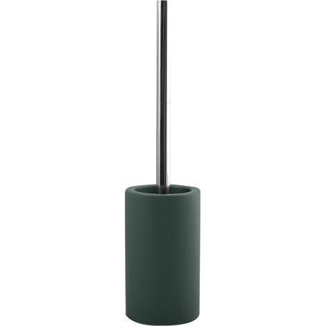 Brosse WC tubulaire en porcelaine mate vert foncé