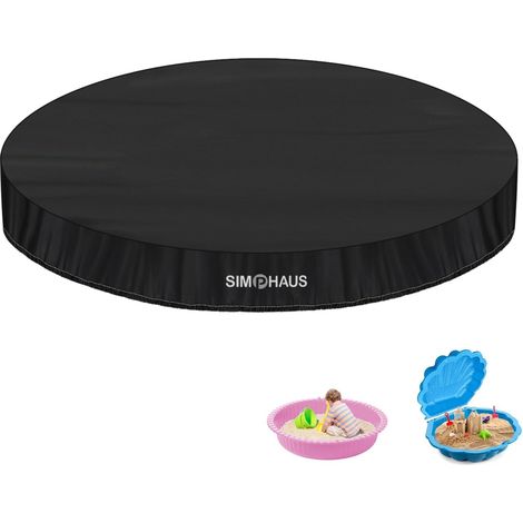 Bâche Bac à Sable Coquillage Imperméable Housse de Bac à Sable de Protection Couverture Bac a Sable Coque pour Sable Enfant Anti-Poussière 420D Tissu Oxford Housse Bac à Sable Rond 100x15cm (1/5)