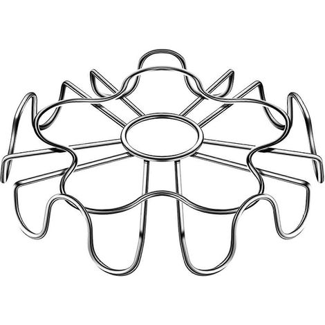 Outil pratique de cuisine pour cuire à la vapeur, support efficace pour œufs à la vapeur en acier inoxydable. (1/5)