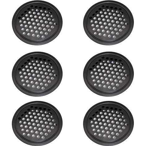 6 Pièces Grille de Ventilation en Acier Inoxydable Grille de Ventilation pour Garde-Robe - Grille de Ventilation de 60mm Grille de Ventilation Ronde pour Cuisine-Fei Yu