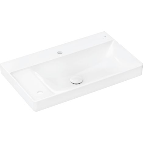 hansgrohe Xelu Q Aufsatzwaschtisch, 2 Hahnlöchern, Ablage links, (1/3)
