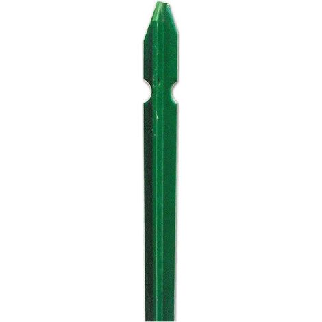 Paletto per Recinzioni a T altezza 250 cm in Acciaio Plasticato Verde (1/3)