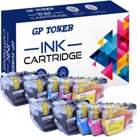 10x Tinte für Brother GP-B3219XL CMYKK x2 (1/5)