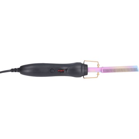 Heißkamm mit gleichmäßiger Hitze, tragbar, leicht, Verbrühungsschutz, schnelles Aufheizen, einfache Verstellung, Glättungskamm, 120–240 V, EU-Stecker (1/5)