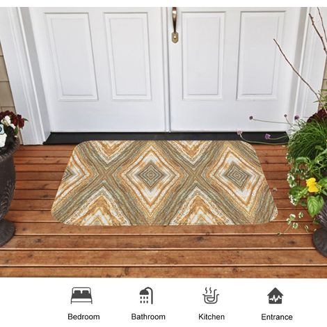 Tapis de sol antidérapant et absorbant pour entrée de maison ou salon, aspect marbre (50 x 80 cm) (1/5)