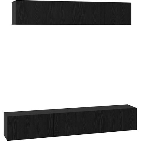 Maison Exclusive - Ensemble meuble TV 5 pcs Chêne noir Bois d'ingénierie