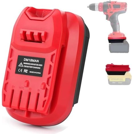 Adaptateur de batterie pour outils Craftsman V20 Convertit pour les batteries DeWalt 20 V et Milwaukee M18 en outils électriques Craftsman 20 V Ajustement sécurisé et haute efficacité Adaptateur (1/5)