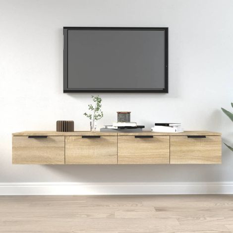 vidaXL Wall Cabinets 2 pcs Sonoma Oak 68x30x20 cm Engineered Wood (1/5)