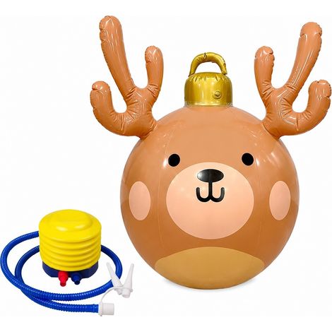 Boule de Noël gonflable géante, décoration de cerf en PVC imperméable, pour intérieur et extérieur (1/5)