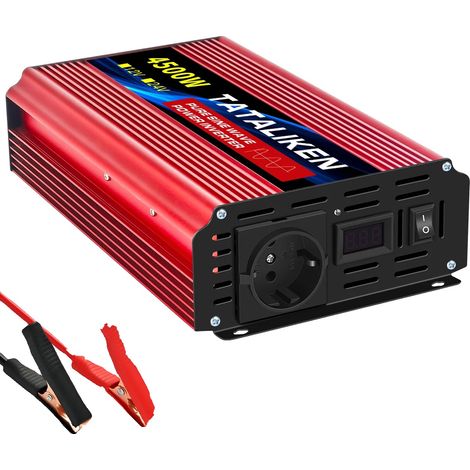 Onduleur, Onde Sinusoïdale Pure, 24V DC à 220V AC, Haute Efficacité, 24V4500W 50HZ UE (1/2)