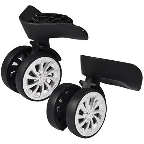 Jeu de 4 Roues Pivotantes 360° pour Valise Plastique, Remplacement Roues de Bagage Réparation, Dimensions 8,9 x 7 x 5,6 cm, Compatible Chariot de Voyage (1/5)