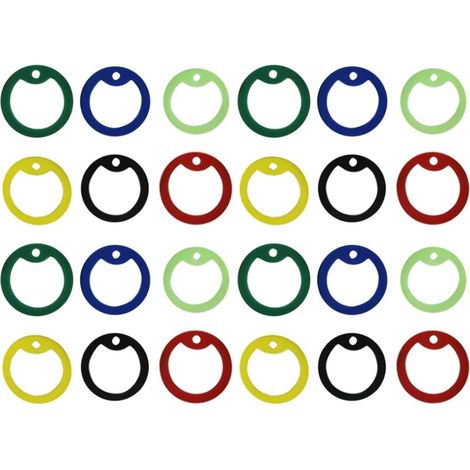 Dog Tags Rings 3.90 x 3.90 cm Silent Rubber Protective Case for Dog Day Protection Accessories Pack of 24 for Puppies and Dogs (1/5)