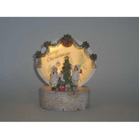 Decorazione natalizia luminosa con base 17 cm