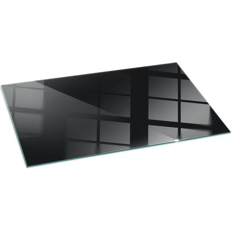 Kaminofen Glasplatte Funkenschutz Kaminplatte Kaminglas Ofenglas gehärtetem Glas mit Motiv Farbe Dunkelgrafit 100x50 cm
