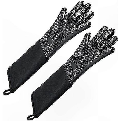 Hitzebeständiger Silikon-Ofenhandschuh mit Baumwollfutter, ideal zum Backen, Grillen und für den Küchengebrauch (1/5)