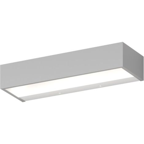 Applique moderno top light bios 1213 30 led switch 1320lm alluminio illuminazione modulo integrato, finitura metallo grigio